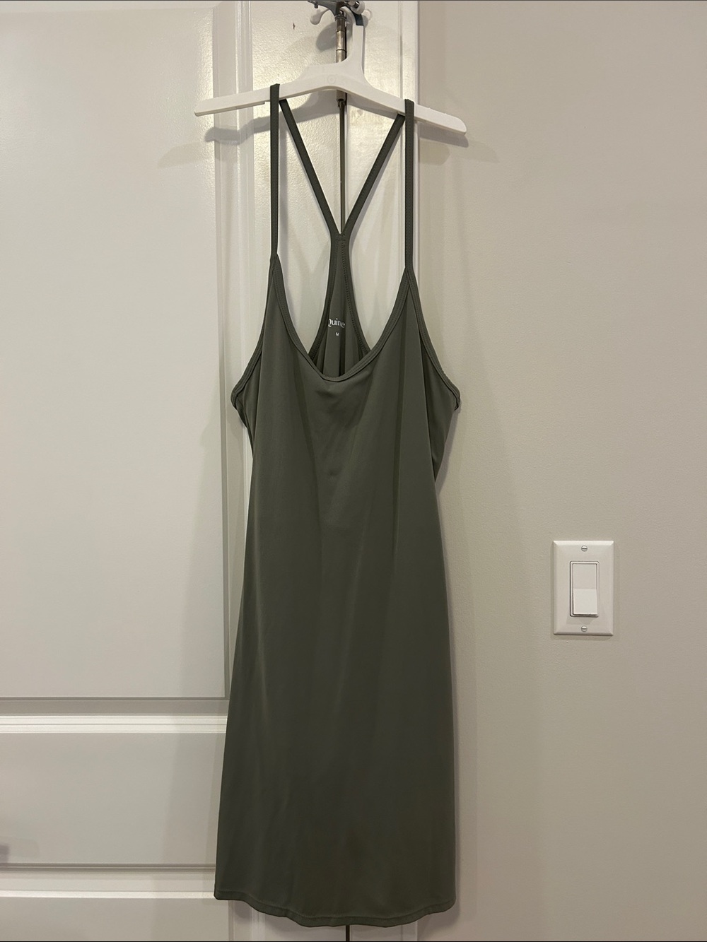 Olive Green Active Dress with Racerback Straps